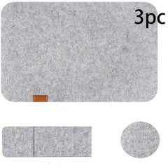 3pcs Felt Placemat Set with Coaster & Fork Bag