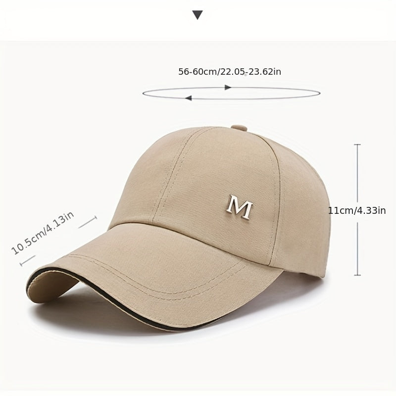 Canvas Baseball Cap Long Brim Sunshade Hat for Men and Women