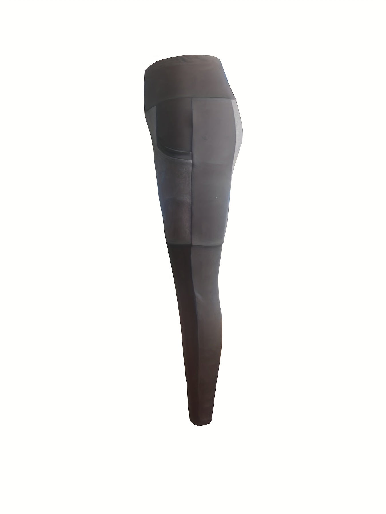 Solid High Waist Leggings Long Length Workout Leggings