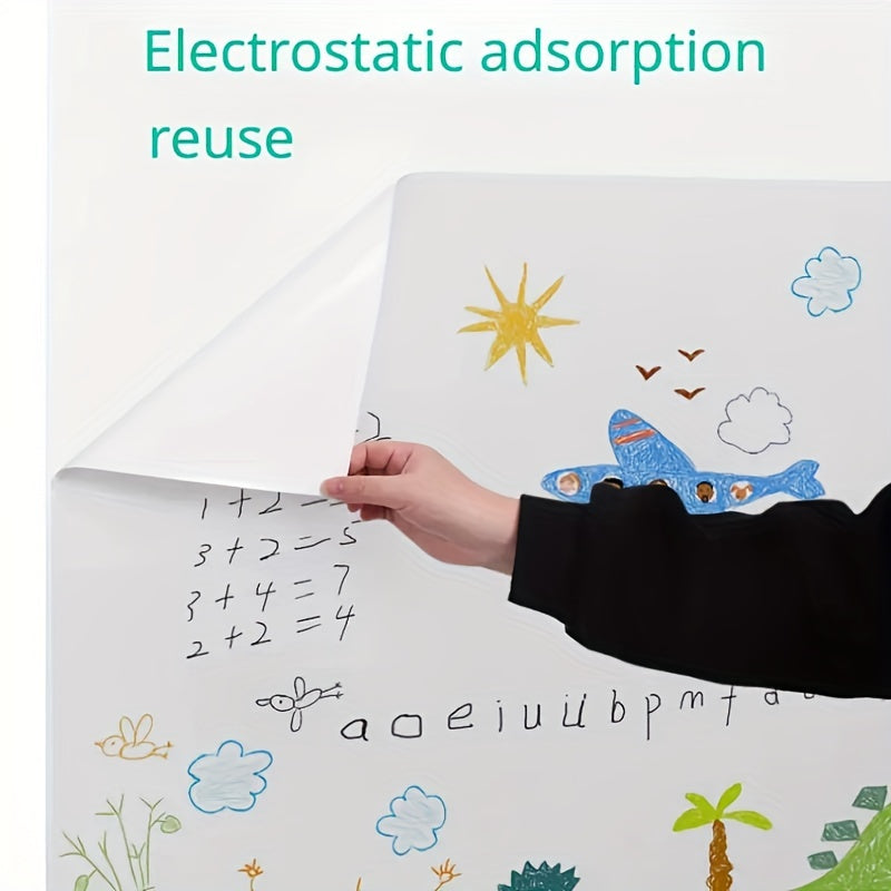 Electrostatic Whiteboard Wall Stickers Removable Doodle Painting Board