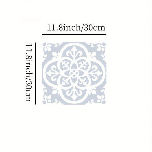 10 Pack of Grey Adhesive Floor Tiles Waterproof Vinyl Flooring