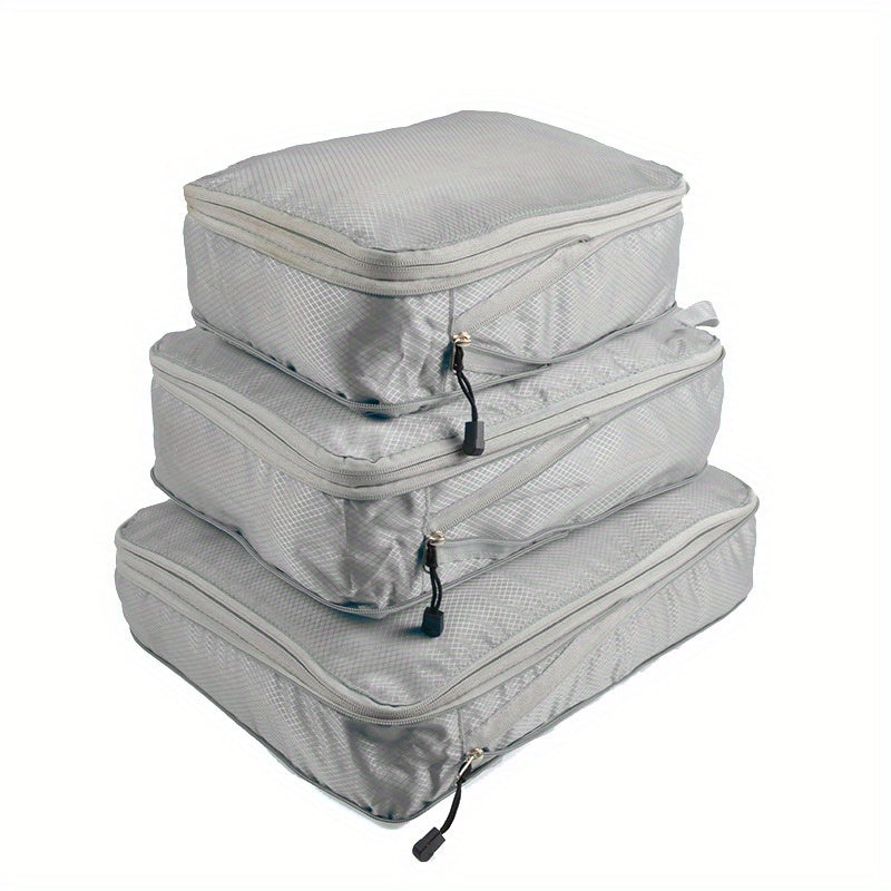 3 Pcs Travel Storage Bags Zipper Luggage Clothes Organizer
