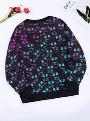 Girls Boys Crew Neck Sweatshirt Spring Fall Sports Gift