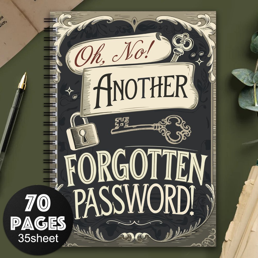 Spiral Password Notebook for Internet & Computer Login