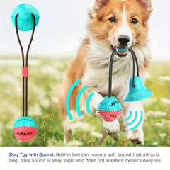 Dog Rope Ball Toys Teeth Grinding Food Leakage Device Suction Cups Dog Toys