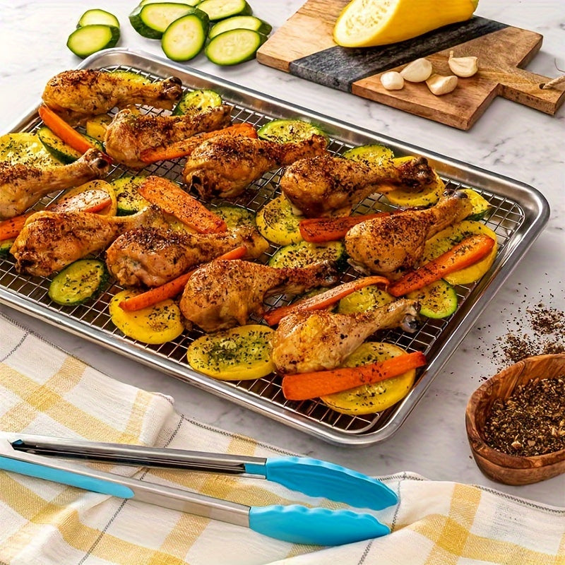 Stainless Steel Baking Pan Set with Cooling Rack