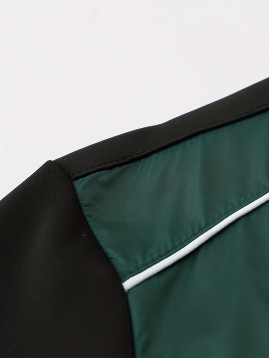 Men's Green Sports Suit Zip Up Jacket & Comfy Pants
