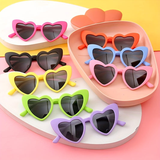 Kids Heart Frame Sunscreen Sunglasses for Holiday Party