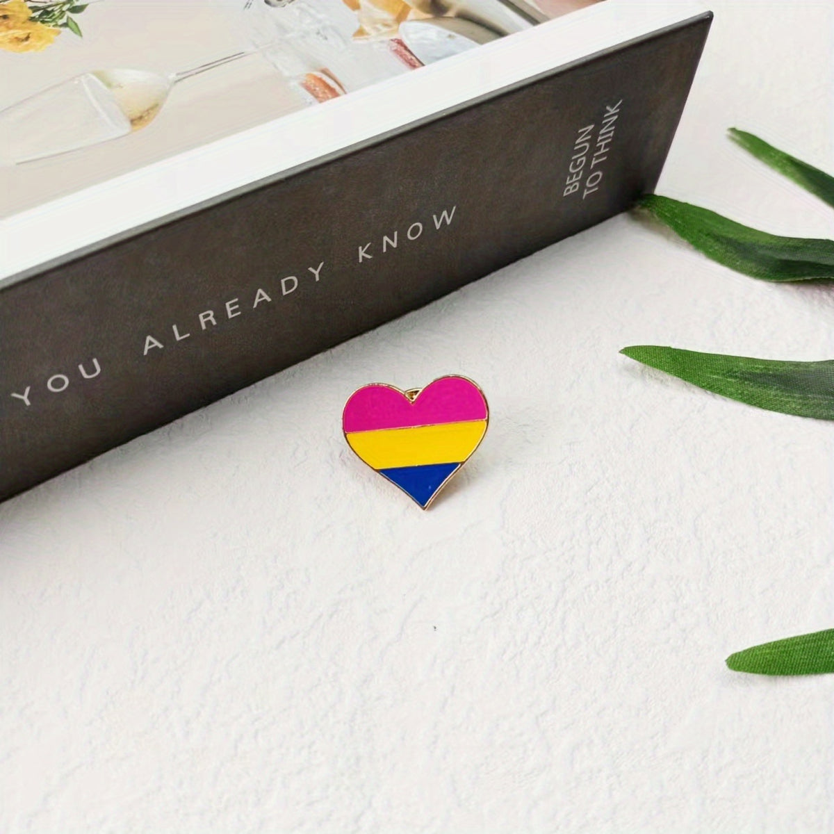 Stylish Rainbow Badge & Love Brooch