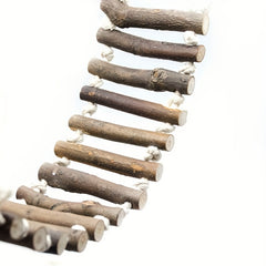 Interactive Wooden Rope Ladder for Birds
