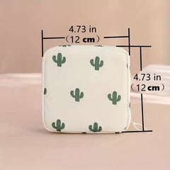 Cartoon Pattern Zipper Storage Bag Portable Sanitary Napkin Bag