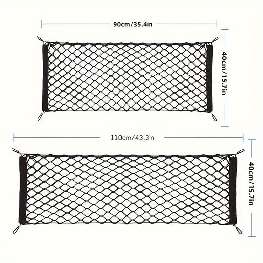 Car Trunk Storage Mesh Bag with Hooks Car Interior Accessories