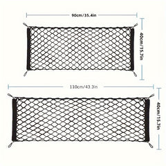Car Trunk Storage Mesh Bag with Hooks Car Interior Accessories