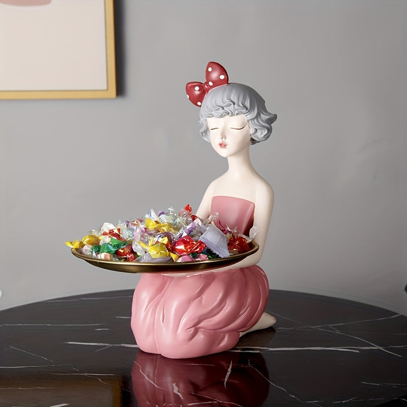 Creative Girl Bow Tray Home Decoration