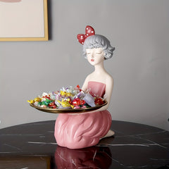 Creative Girl Bow Tray Home Decoration