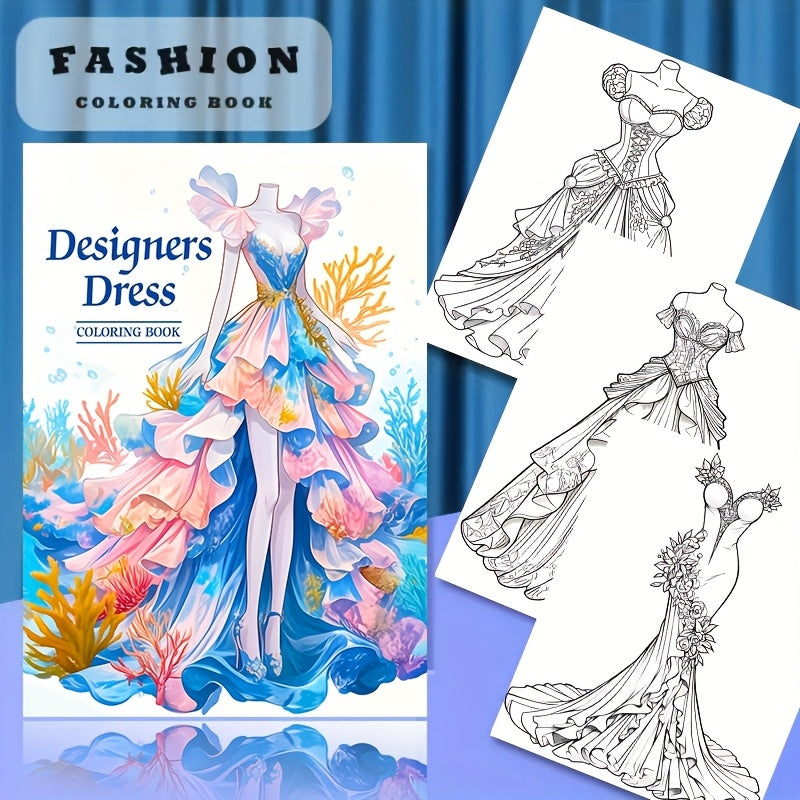 22 Page Adult Coloring Book - Stress Relief Gift for Holidays