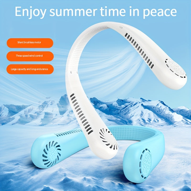 Portable Hanging Fan USB Charging No Blades No Mess