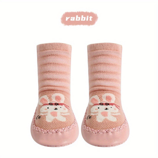 Baby Toddler Cartoon Animals Shoe Socks Dot Glue Floor Socks