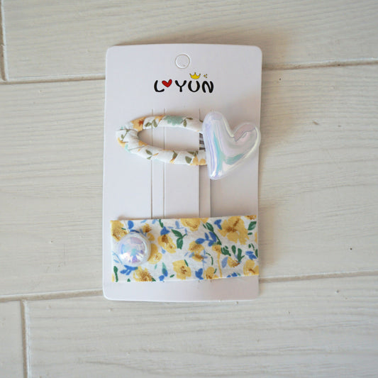 Girls Floral Print Hair Clip Hair Accessories