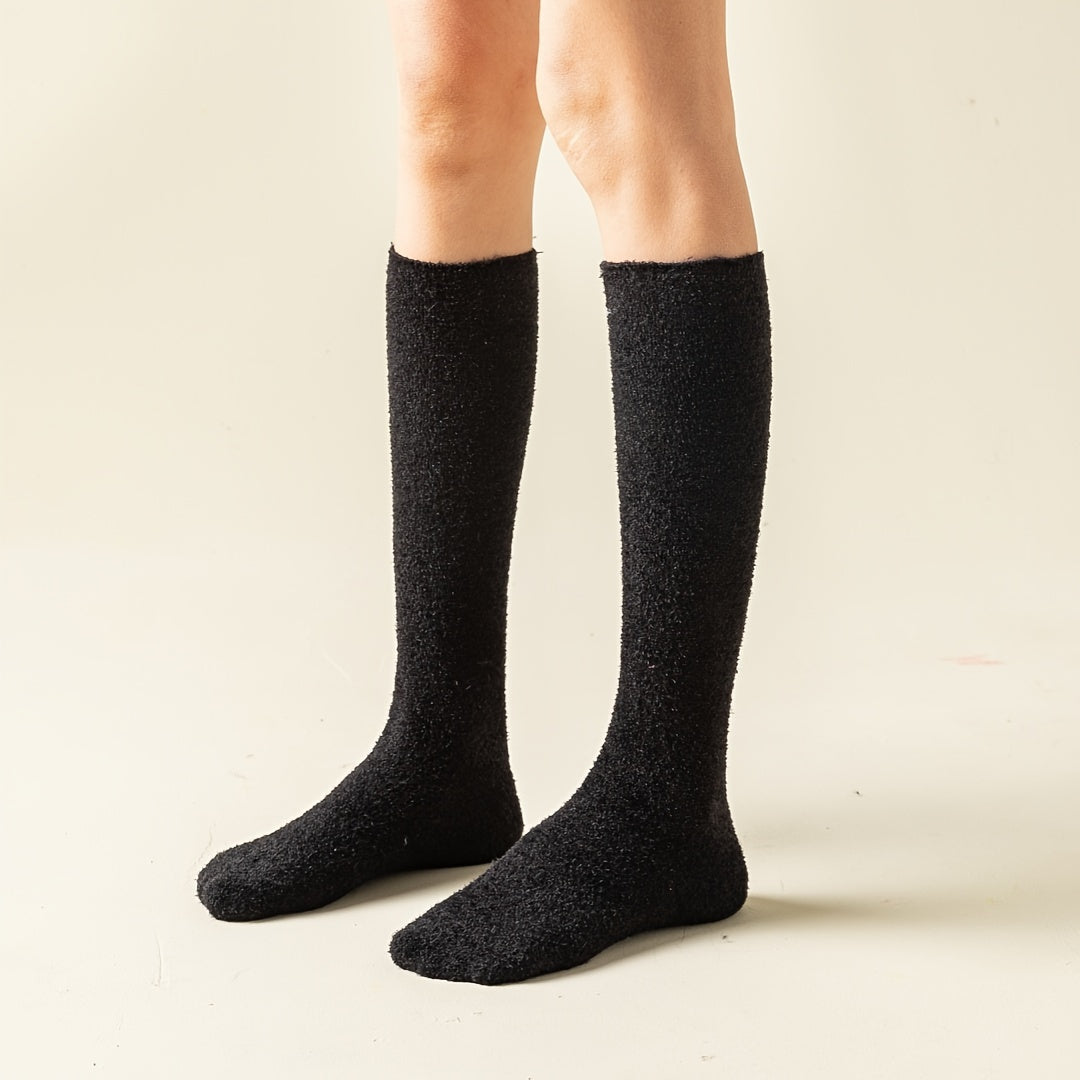 Warm Knee High Plush Lined Winter Socks