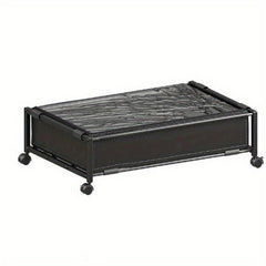 Metal Underbed Storage Container with Pulleys for Clothes Shoes Toys