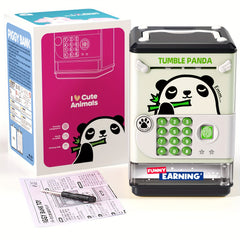 Kids Panda Piggy Bank with Password Safe Fingerprint Unlock