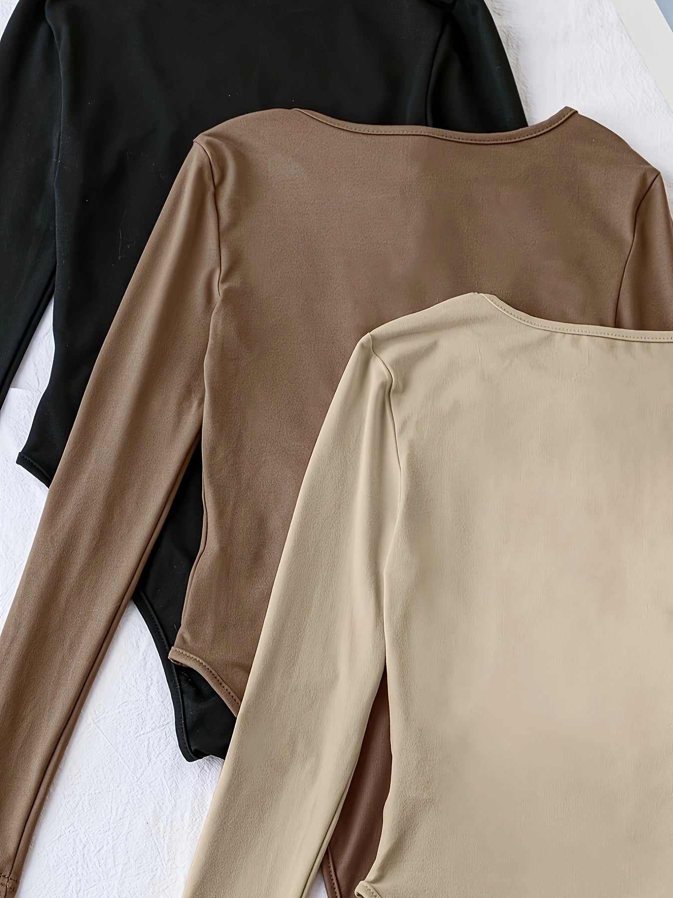 3pcs Long Sleeve Solid Yoga Jumpsuit Women's Activewear