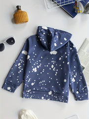 Girls' 'Peace Love Kidlife' Print Hooded Sweatshirt Pullover