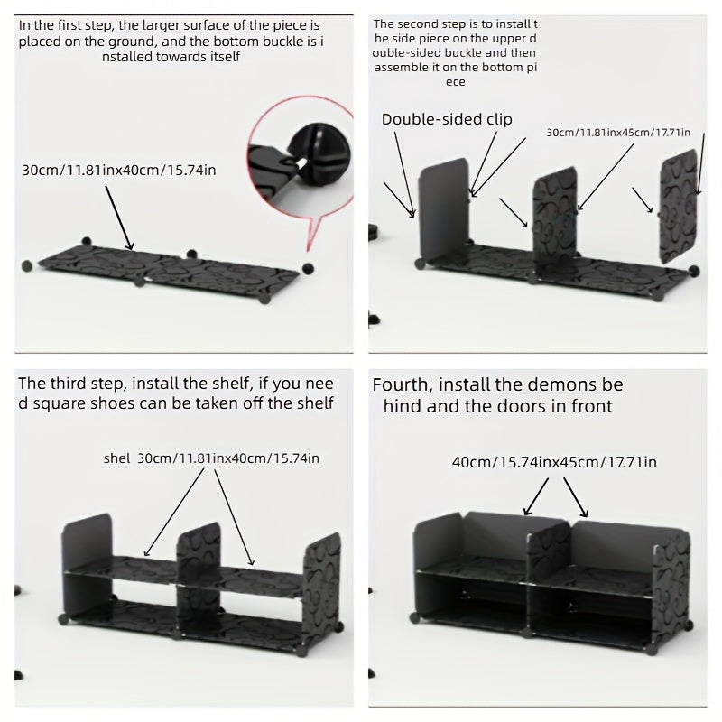 1pc Layer Shoe Rack With Door Folding Shoe Storage Stand