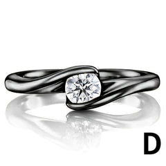 Gothic Punk Ring with Zircon Inlay for Women Girls Halloween Party