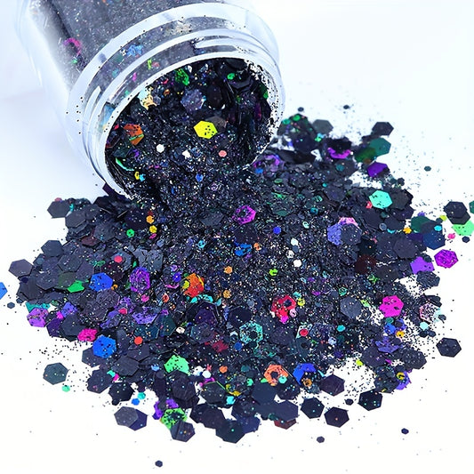 Flash Laser Hexagonal Chunky Mixed Sequins Nail Polish Glitter Powder