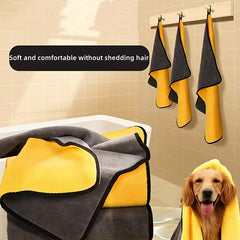 Soft Coral Fleece Pet Towel Quick Drying Machine Washable