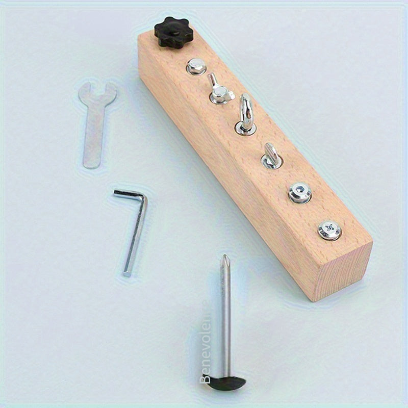 Toy Screwdriver Busy Board for Developing Motor Skills and Hand-Eye Coordination