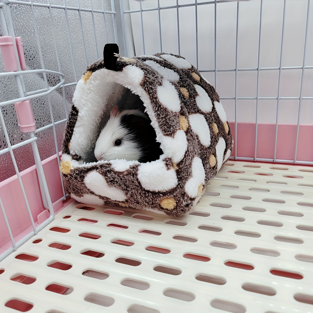 Cozy Winter Fleece Nest Hanging Bed for Small Pets