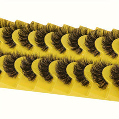 10 Pairs 3D Faux Mink Fluffy Wispy False Eyelashes