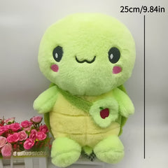2pcs Cartoon Turtle Plush Dolls Soft Green & Yellow Stuffed Animals