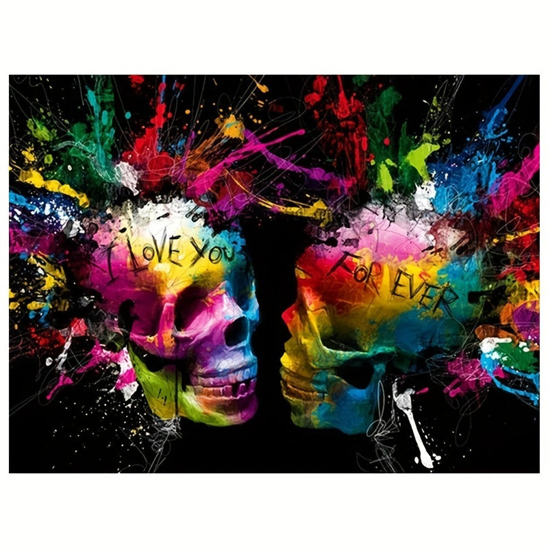 Skull Diamond Painting Kit Full Round 15.7x11.8in