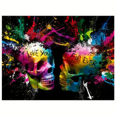 Skull Diamond Painting Kit Full Round 15.7x11.8in
