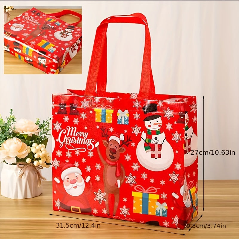 1pc Christmas Gift Bag Eco-friendly Reusable Tote Shopping Bag