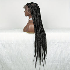Full Lace Synthetic African Braid Wig Big Strands Beginner Friendly