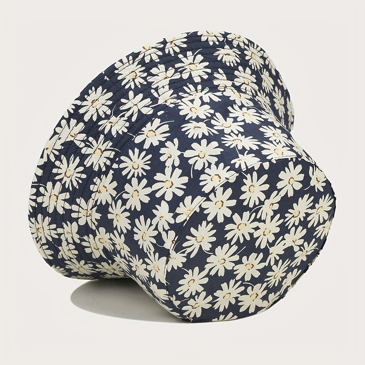 Daisy Print Reversible Bucket Hat Small Chrysanthemum Print