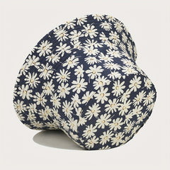 Daisy Print Reversible Bucket Hat Small Chrysanthemum Print