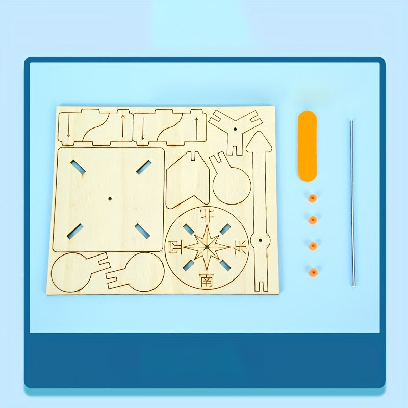 Wooden Wind Vane DIY Assembly Small Gift Science Puzzle