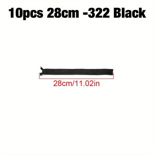 10pcs Pack 3 Nylon Coil Invisible Zipper DIY Sewing Accessories