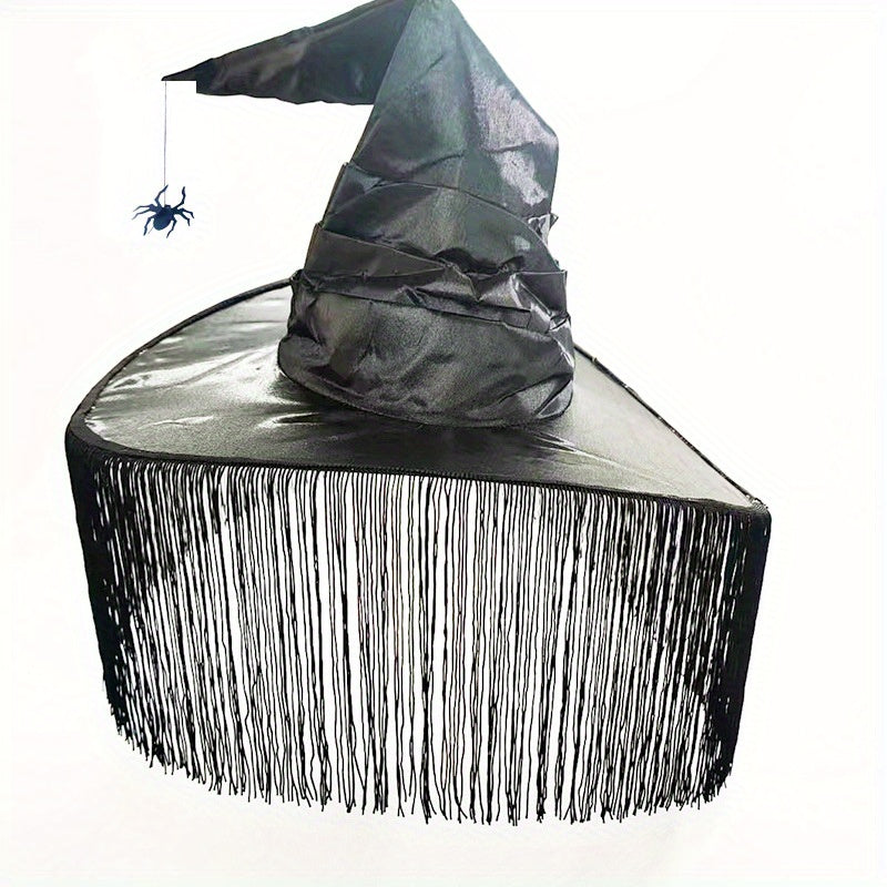 Gothic Tassel Witch Hat Halloween Costume Accessory