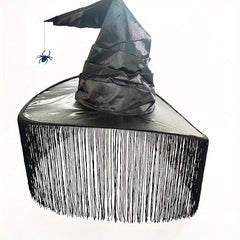Gothic Tassel Witch Hat Halloween Costume Accessory