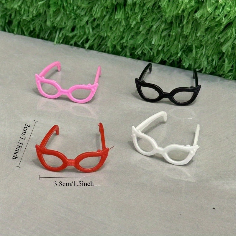Mini Dollhouse Glasses Figurine Decor DIY Various Colour Glass