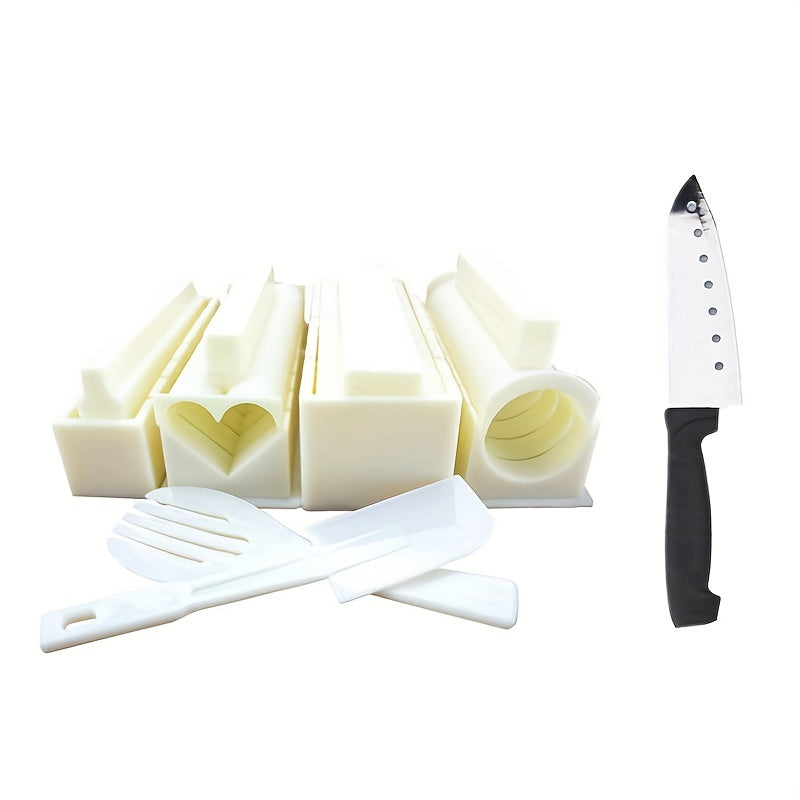 10pcs Sushi Maker Roller Rice Mold DIY Sushi Making Mold Kitchen Tool