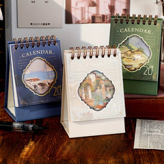 Mini Painting Series Desk Calendar Retro Small Calendar