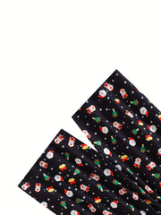 Christmas Sleepwear: Reindeer & Santa Claus Print High Stretch Shorts
